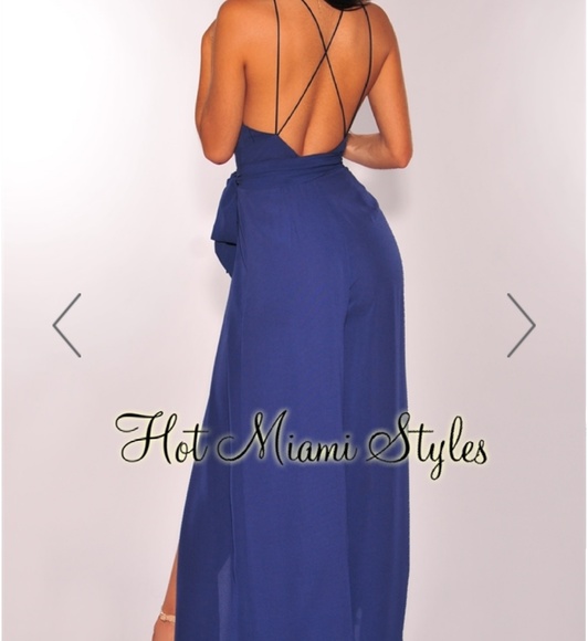 Navy Blue Jumpsuit - Picture 4 of 4